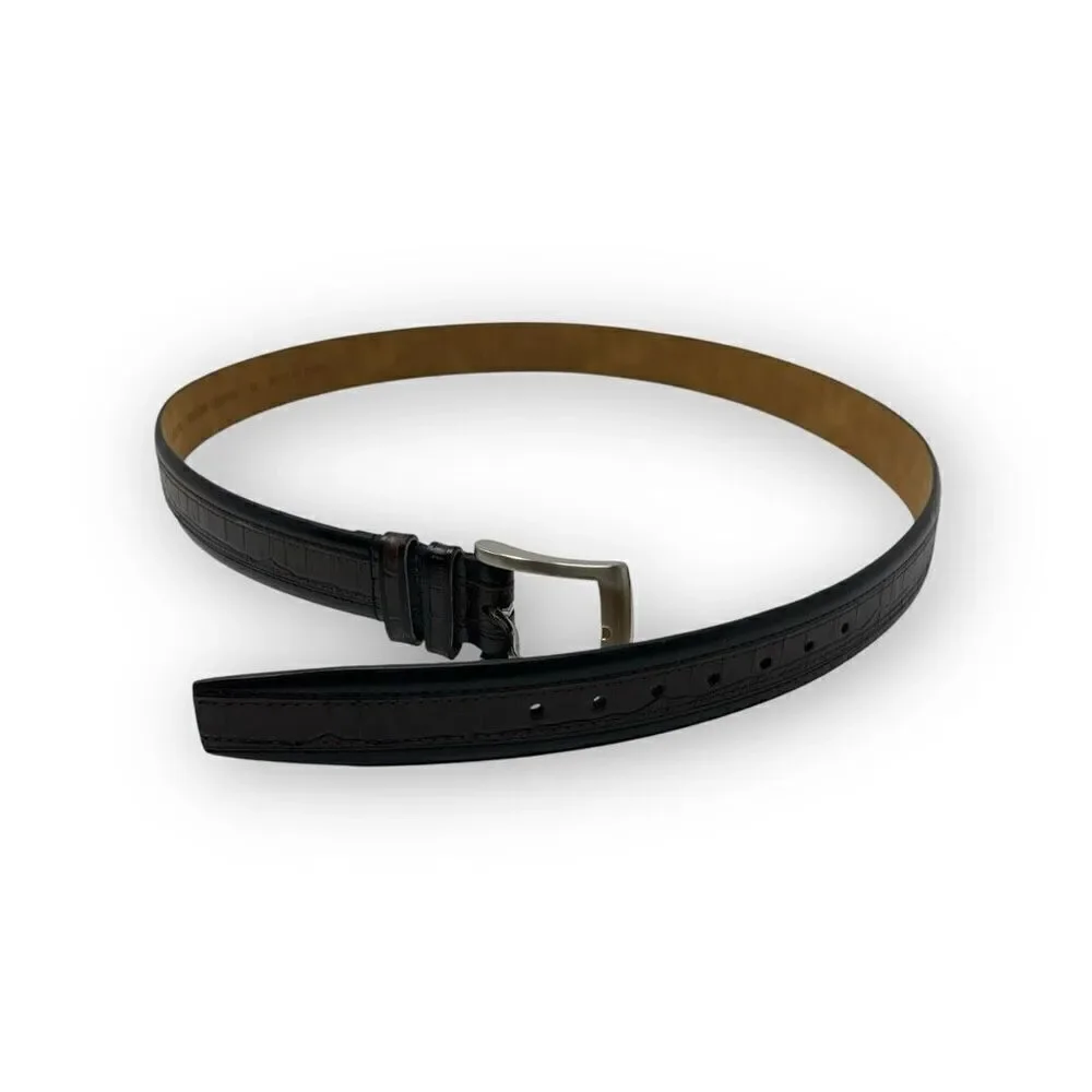 Genuine Leather Black Brown Men’s Belt Size 44”